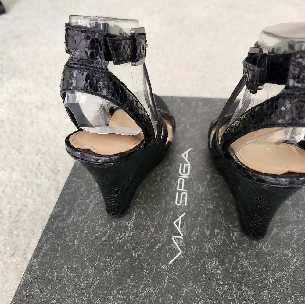 Via Spiga black python sandals - Picture 3 of 5